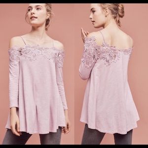 Anthropologie Laceline Off the Shoulder Top